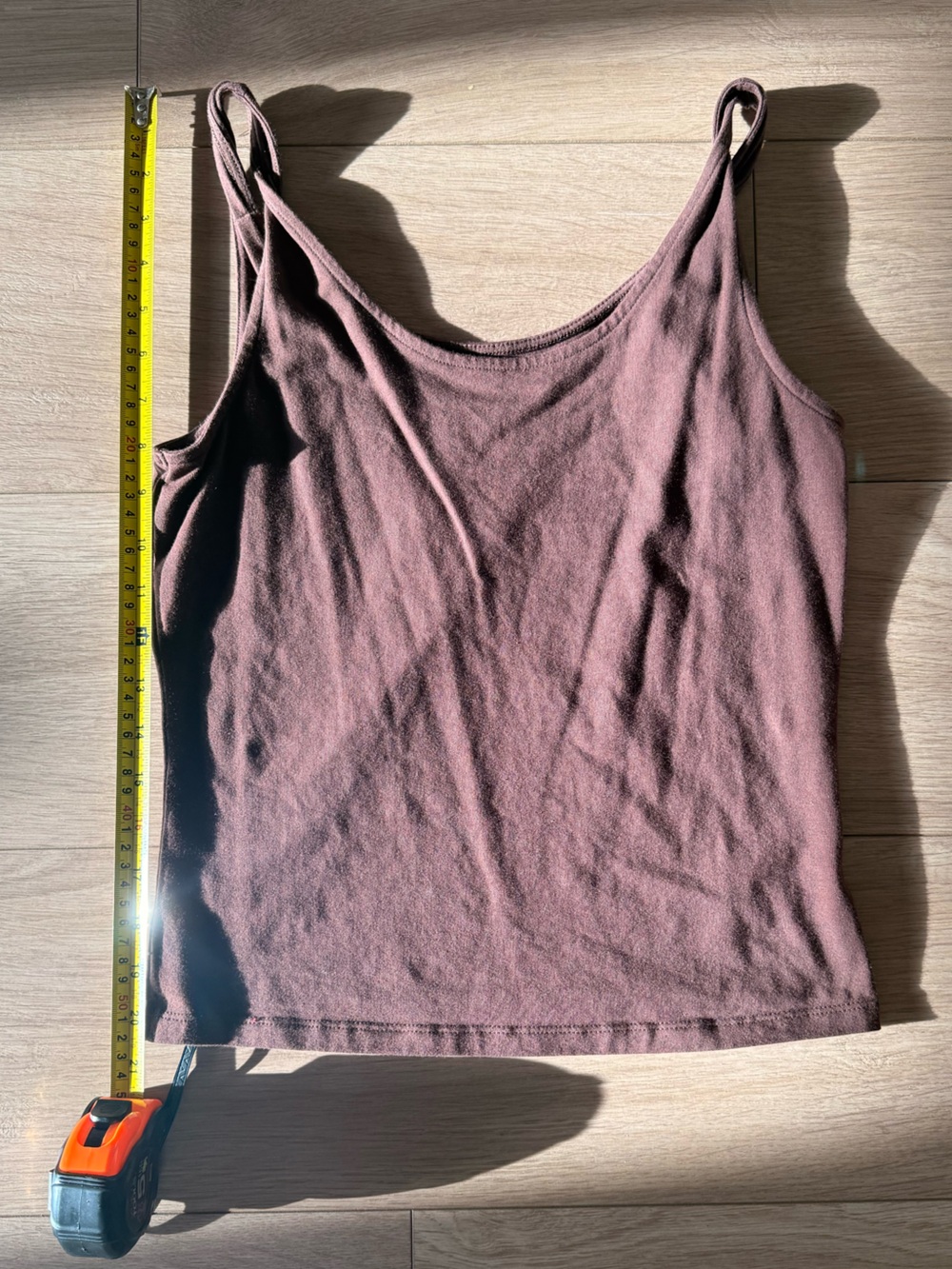 GAP Brown Ribbed Scoop Tank